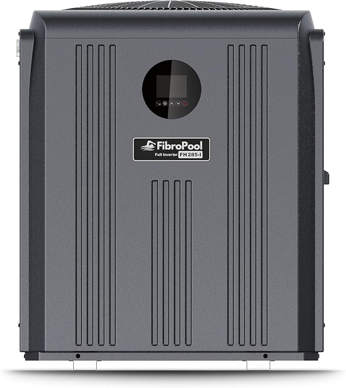 FibroPool FH285-i Full Inverter Pool Heat Pump – Electric Heater for Pools up to 17,500 Gallons, WiFi App Control, High Efficiency Titanium Heat Exchanger, No Gas Needed
