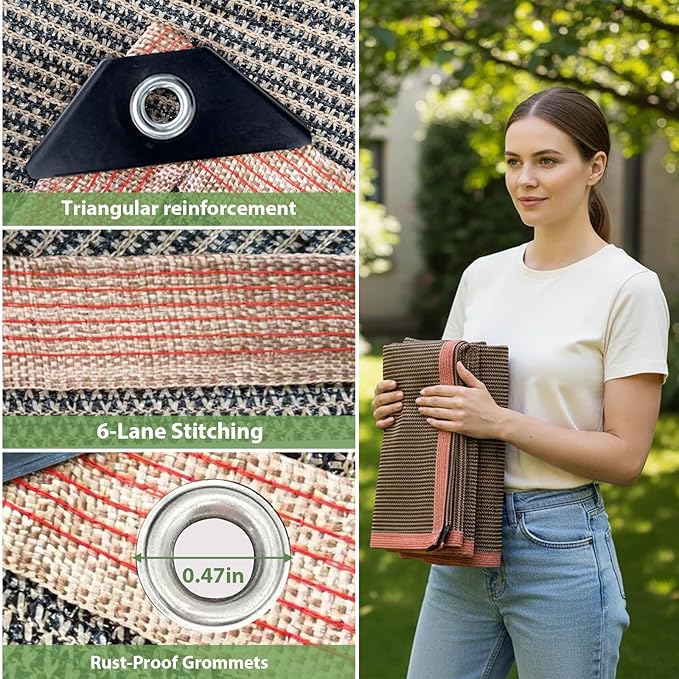 Shade Cloth for Garden, 20 x 30 FT 90% Mesh Tarp with Grommets Shade Cloth for Greenhouse,Patio,Vegetables,Plants Cover and Chicken Coops, Mocha Shade Net for Outdoor Garden