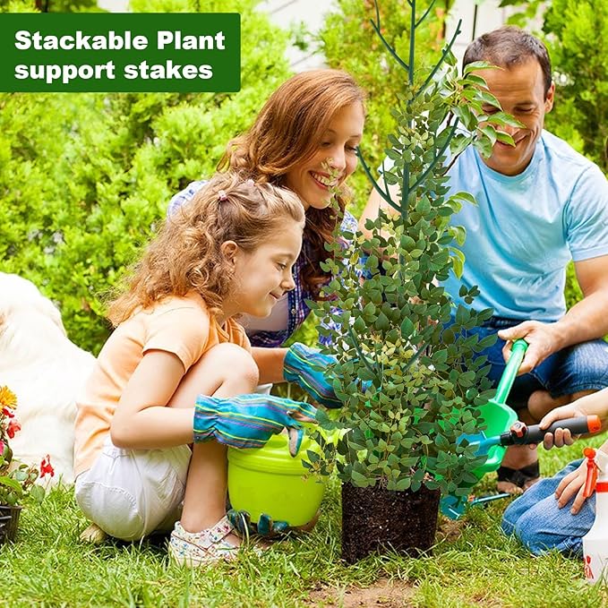 PERSZEN 6 Pack Stackable Monstera Plant Support, Plant Stakes for Indoor and Outdoor Plants Use, Garden Stakes for Climbing and Potted Plants, Pothos, Philodendron