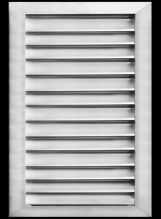 HVAC Premium 22"W x 26"H Aluminum Exterior Gable Louver Vent for Walls & Crawlspace - Weather-Resistant Air Grille with Screen Mesh - [Outer Dimensions 23.75"W x 27.75"H]