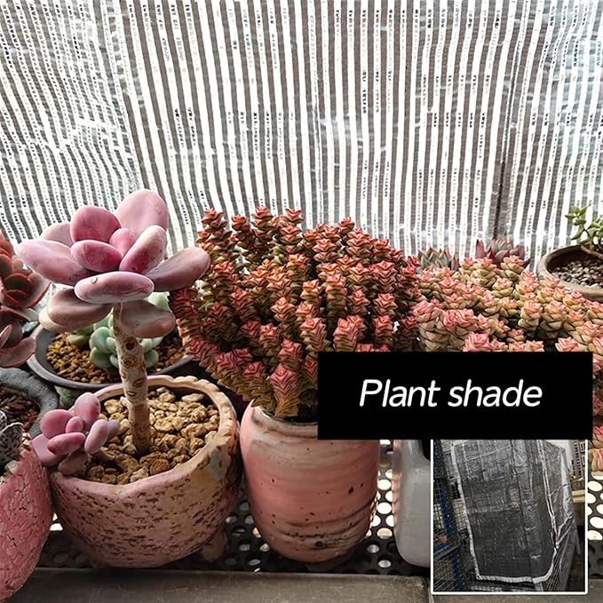 Top hacker Aluminet Shade Cloth 50%, Outdoor Sunblock Shade Cloth with Grommets, Shade Netting for Car Dogs Greenhouse Kennel Gardening Patio (Color : Silver, Size : 2x7m/6x22ft)