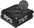 LOVE STORY 3x10FT 90% Black Garden Shade Cloth, Sun Shade Cover Net Mesh Tarp with Grommets, Sunblock Net for Garden,Greenhouse,Plants and Patio