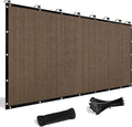 Shade&Beyond Customized Size 4' X 18' Shade Cloth with Grommets, 90% UV Protection UV Protection Mesh Tarp Sun Screens for Patio GN04, Mocha