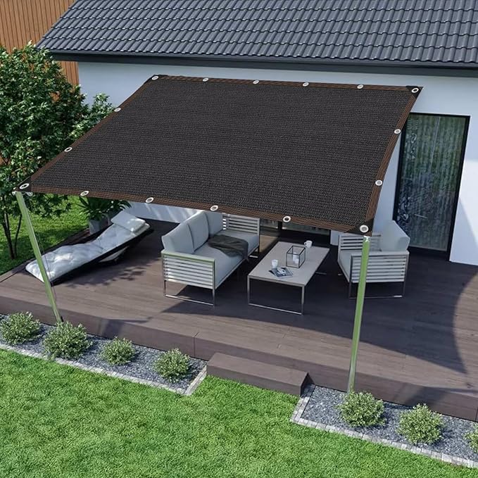 20 x 20 FT Shade Cloth -for Garden Plants, 90% Sunblock Shade Neting -for Outdoor Garden Bed Neting Mesh Pergola Patio Lawn Sun Cloth - for Dog Kennel Cover Chicken Coop
