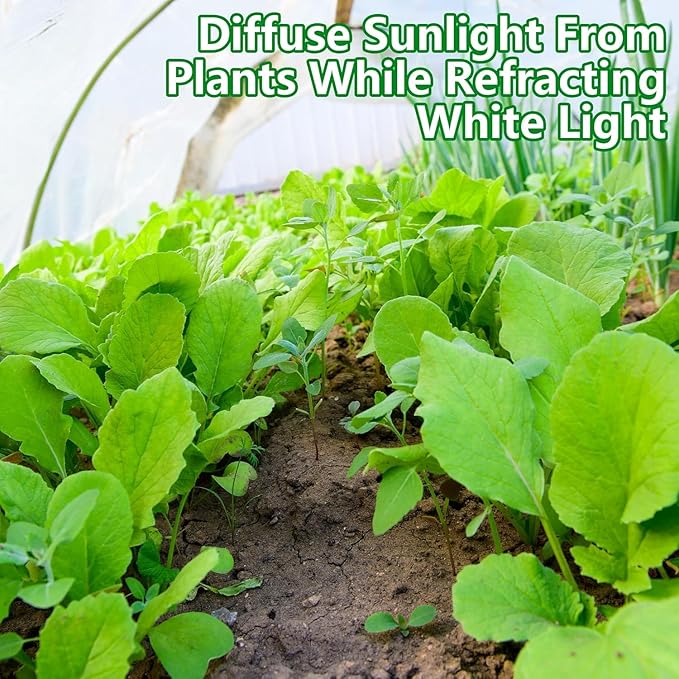 DECOHS 24 x 10 Ft Plant Sun Protection Cloth, Garden Plant Shade Cloth, Non-Woven White Light Refraction Sunshade Cloth for Protecting Plants Vegetable Rows from Direct Sunlight