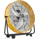 ROVSUN 30 Inch High Velocity Drum Fan, 13000CFM Industrial Metal Floor Fan with Handle, Heavy Duty, 3-Speed, 360° Tilt, Air Circulator for Shop, Garage, Gym, Barn, Commercial, UL Listed, Yellow