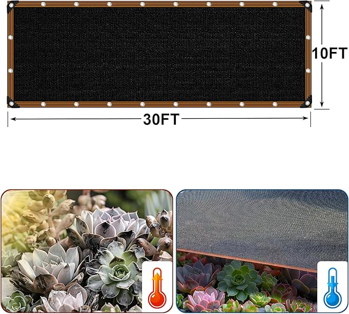 Shade Cloth - for Garden 90% Plant Shades Mesh Tarp with Grommets Outdoor Sun Shades Netting for Chicken Coop Greenhouse Vegetables Pergola Patio Cover