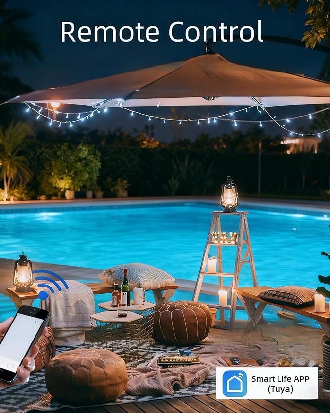 WiFi Pool Pump Timer Outlet, 20A 125V 1HP,Twist-Lock NEMA L5-20R Plug-in Timer, Outdoor& Indoor use,with Weatherproof Cover, for Pool Pump, Water Heater, Pool Filter, Landscape Lights