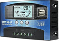 [Upgraded] 30A MPPT Solar Charge Controller, 12V/ 24V Solar Panel Intelligent Regulator with Adjustable LCD Display Dual USB Port Timer Setting Auto Parameter