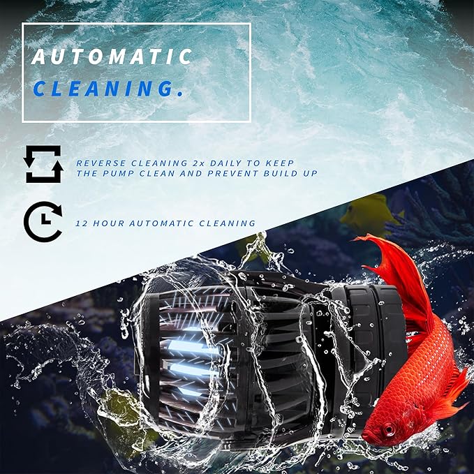 4755 GPH 24V Propeller Wave Maker Pump - ECO Quiet Sine Wave Circulation Pump with Digital Controller for Marine & Coral Reef Aquariums - 4 Pack