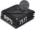 LOVE STORY 3x6FT 90% Black Garden Shade Cloth, Sun Shade Cover Net Mesh Tarp with Grommets, Sunblock Net for Garden,Greenhouse,Plants and Patio