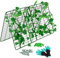 GOLETIO Cucumber Trellis for Raised Bed - 35" x 55" Garden Trellis for Climbing Plants Outdoor - A Frame Trellis for Climbing Vegetables with Plant Support Clips and Gloves