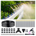 Thiswing 100FT 360° Adjustable Irrigation System for Garden – 1/4" Tubing with 18 Nozzles, Watering Misting System, Sprinkler for Garden, Raised Bed, Lawn, Plants