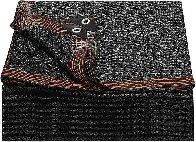 M METERXITY 90% Sun Shade Cloth for Garden, HDPE 13x20 ft Sun Shade Net with Reinforced Grommets for Patio/Greenhouse/Plant Cover, Heavy Duty Sunblock Resistant Mesh Tarp [Black]