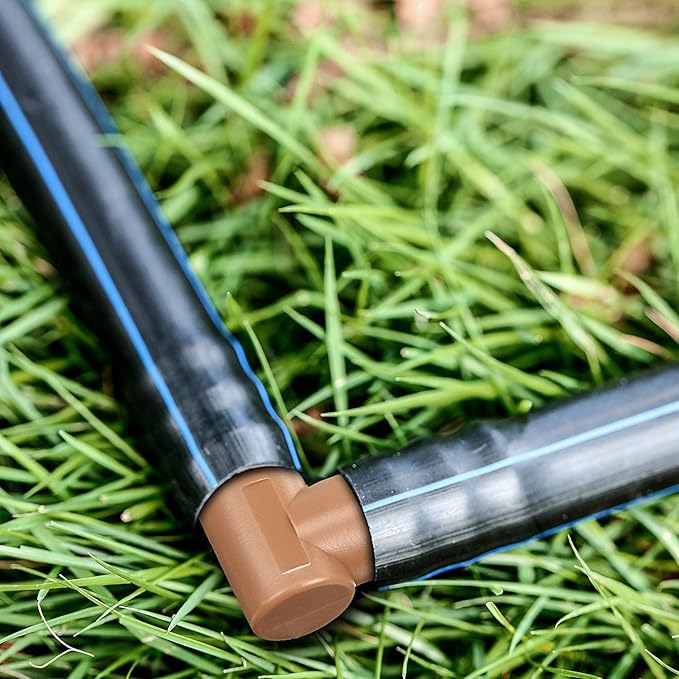 Boao 20 Packs 1/2 Inch Drip Irrigation Fittings Connectors Barbed Connector Plastics Drip Irrigation Barbed Hose Connector 17 mm Diameter(Elbow)