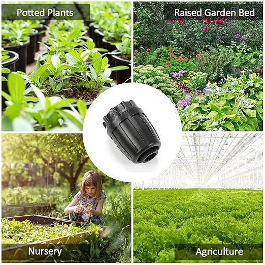 1/2 Inch Drip Irrigation End Plug Fittings, 12 Pieces 1/2'' Drip Line Barbed Locked End Cap Connectors for 1/2 Inch Irrigation Tubing (1/2" ID x 0.650" OD) for Garden Watering System