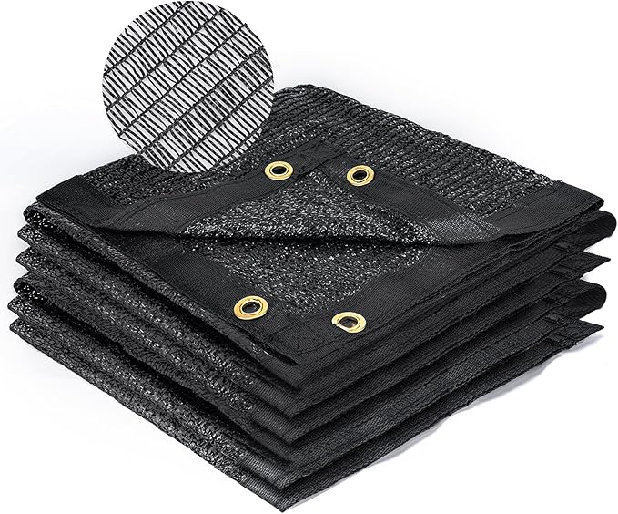 Kesfitt 40% Shade Cloth 20x20 ft, Breathable HDPE Mesh Sun Shade Tarp for Garden & Greenhouse, UV Resistant Outdoor Shade Fabric with Copper Grommets for Plants, Patio, Yard