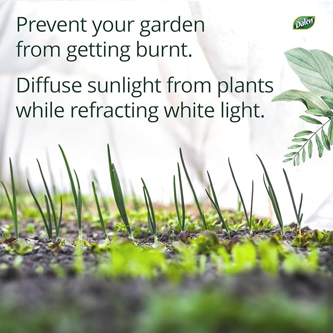 Dalen Scorch Guard - Protect Your Plants from Direct Sunlight - Full Spectrum White Light Refraction Shade Cloth - 10’ x 15’