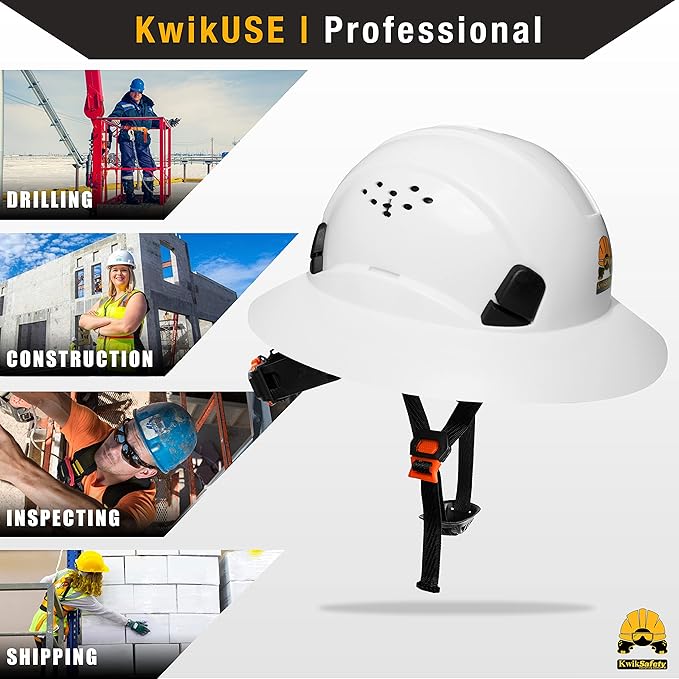 KwikSafety - Charlotte, NC - Hard Hats [Full Brim, Cap Style, Climbing Style] Type 1, Class C ANSI OSHA