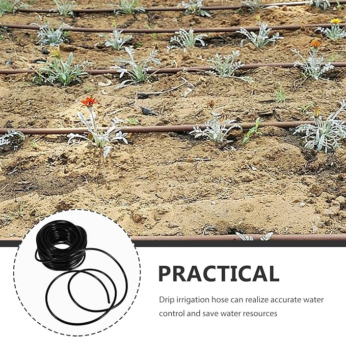 HANABASS 4/7 Drip Irrigation Tubing Heavy Duty Water Hose for Garden and Agriculture Irrigation Systems Flexible Watering Hose for Efficient Automatic Drip