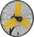 Pro 24" Industrial Wall Mount Fan, 9500 CFM High Velocity Metal Wall Fan, IP44 Waterproof Oscillating 3-Speed Outdoor Commercial Fan for Garage, Warehouse, Patio, Workshop
