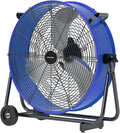 24 Inch Industrial Drum Fan 8800 CFM High Velocity Floor Fan for Garage, Warehouse & Workshop - 3-Speed Heavy Duty Metal Fan with 360° Tilt, Wheels & UL Safety Listed
