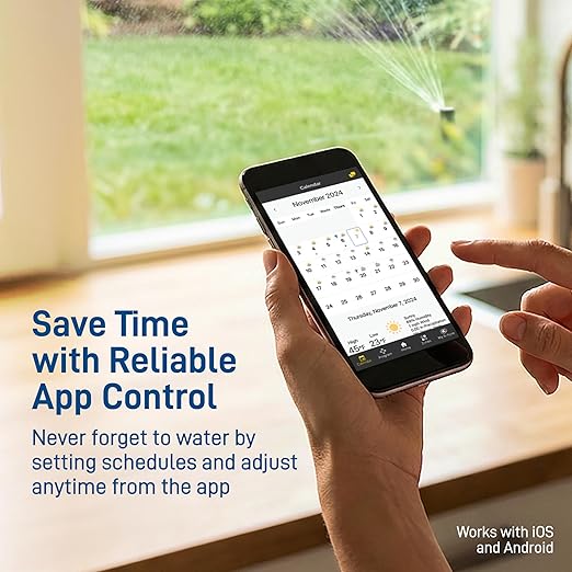 Orbit B-hyve Smart Indoor/Outdoor Sprinkler Controller - 6-Zone - App Controlled Smart Controller with Custom Irrigation Schedules - Weatherproof Multi-Zone Sprinkler System - 57946