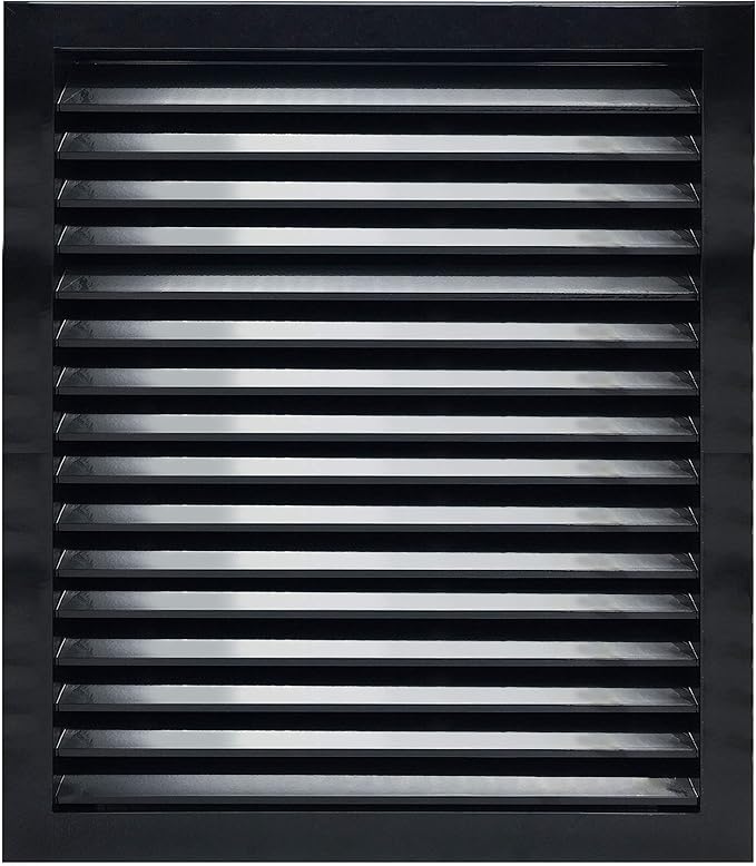 HVAC Premium 24"W x 36"H Aluminum Exterior Gable Louver Vent for Walls & Crawlspace - Weather-Resistant Air Grille with Screen Mesh - Black [Outer Dimensions 25.75"W x 37.75"H]