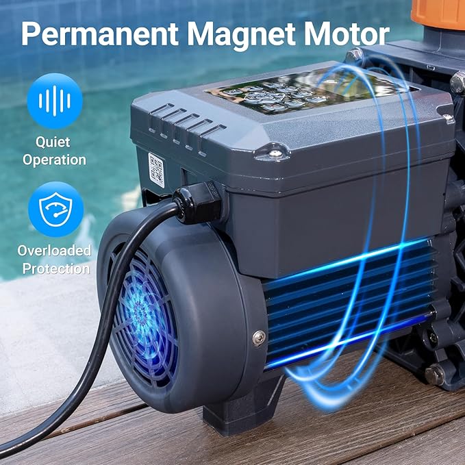 2.5HP Variable Speed Pool Pump, 220V-240V, 10567GPH, Inground Pool Pump, High Flow Energy-Efficient Self Priming Above Ground Swimming Pool Pumps with Filter Basket