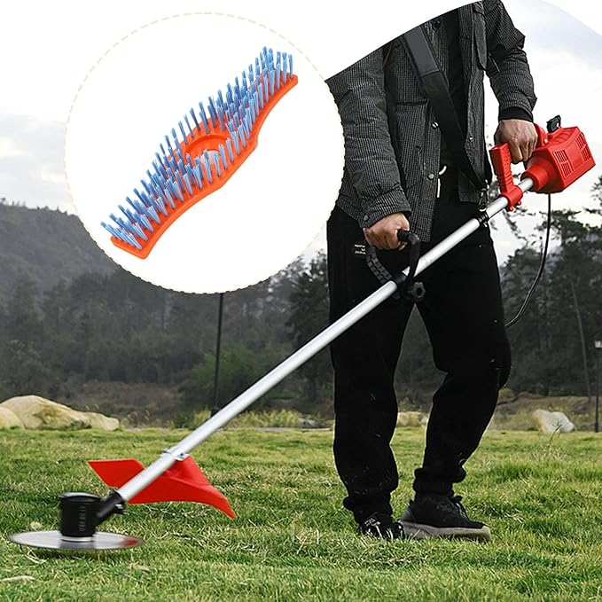Gralara Lawn Mower Cleaning Brush Mower, Cleaning Tool Nylon Bristles Scrubber Tool for Floor Farm Home Driveway, Electric Lawn Mower, Style A