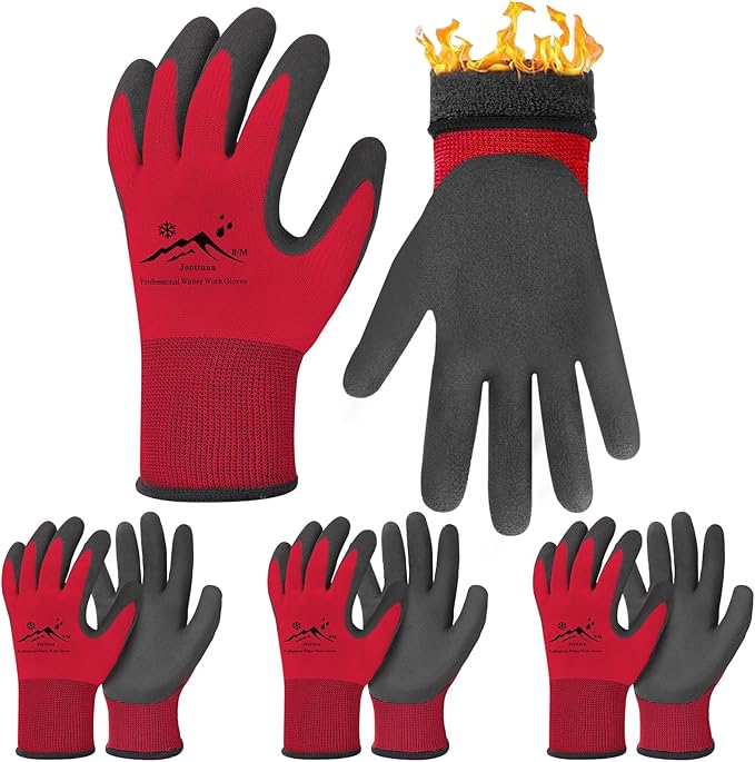 Winter Work Gloves Thermal Insulated Work Gloves Freezer Gloves Waterproof Foam Latex Coated Gloves for Men Women