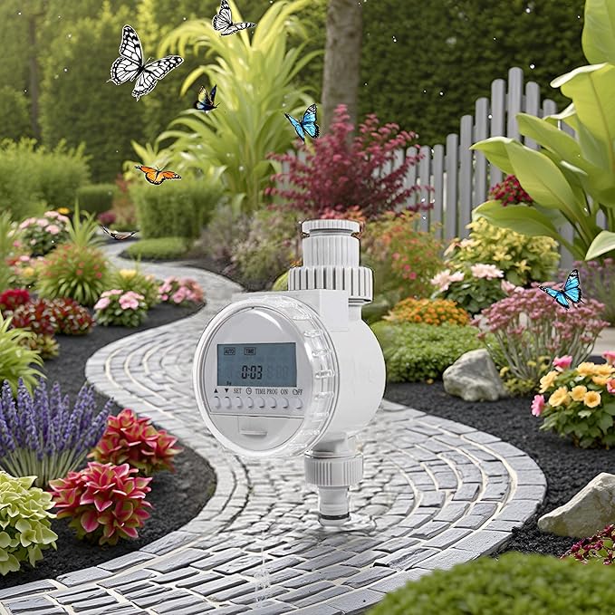 Solar Power Irrigation Timer for Garden Lawn Greenhouse Drip System Automatic Watering Controller Programmable Sprinkler Standard Hose Faucets