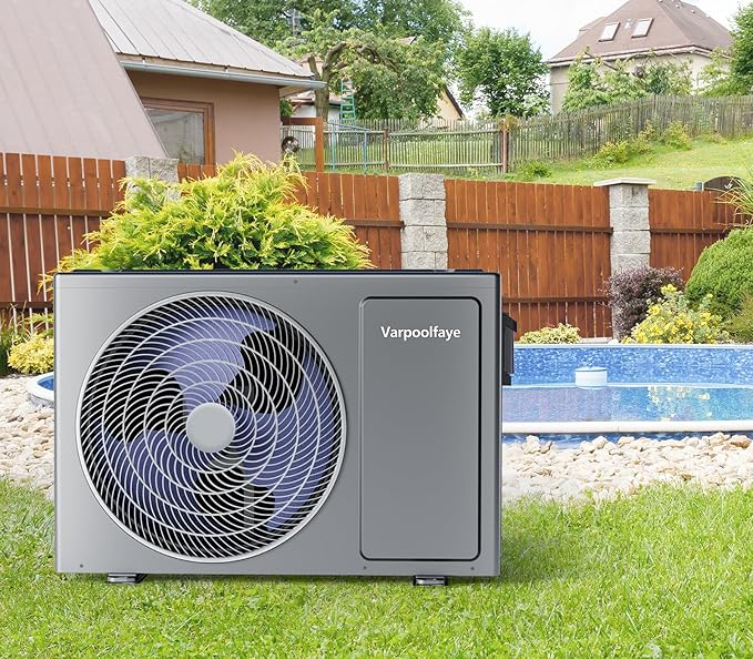 27000 BTU Swimming Pool Heat Pump Electric Above Ground Pool Heater 120V 7000 Gallon Heating or Cooling WiFi Control Schedule