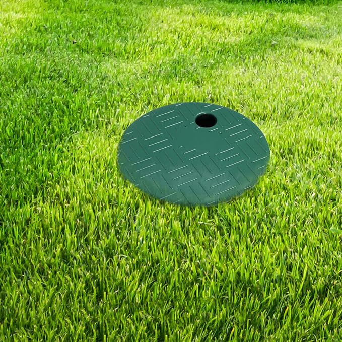 TIDTALEO 6pcs 6-inch Round Irrigation Valve Box Lid Cover for Sprinkler System Outdoor Watering Equipment Heavy Duty Replacement Caps for Garden Valve Boxes