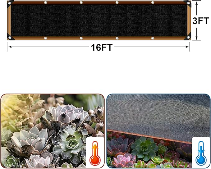 Shade Cloth - for Garden 90% Plant Shades Mesh Tarp with Grommets Outdoor Sun Shades Netting for Chicken Coop Greenhouse Vegetables Pergola Patio Cover