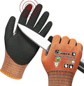 Schwer ProGuard Highest Level Cut Resistant Work Gloves PR3326 for Extreme Protection，ANSI A9 Cut Gloves with Reinforced Thumb, Non Slip, Breathable, Durable, Touch-screen, Orange1 Pair（S）