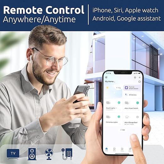 eKyro Smart Plug Energy Monitoring | Compatible with Alexa, Google Home Assistant, iPhone, Siri, Android, Power Tracking 15A 1800W, No Hub Required Energy Monitoring Outlet (Non-Monitoring, 2)