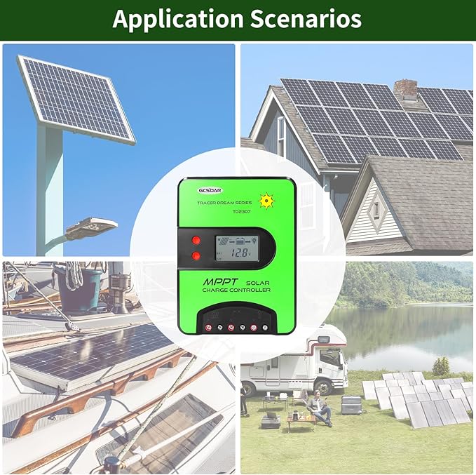 30A MPPT Solar Charge Controller 12V/24V Automatic Maximum PV 100V Charge Controller Built-in WiFi Adapter with LCD Display for Gel-Sealed Immersion AGM and Li-Ion Batteries(WiFi) (TD-30a)