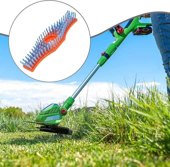 Gralara Lawn Mower Cleaning Brush Mower, Cleaning Tool Nylon Bristles Scrubber Tool for Floor Farm Home Driveway, Electric Lawn Mower, Style A