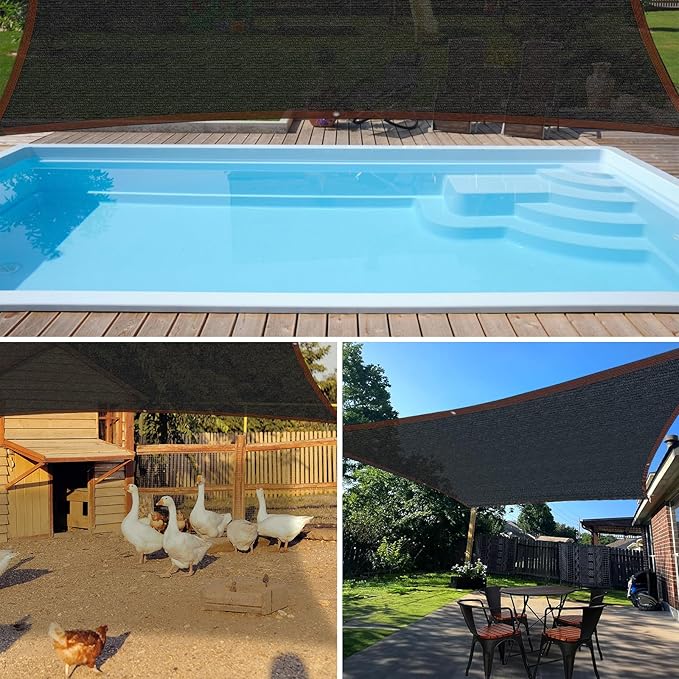 40% Shade Cloth with Grommets, 10Ft x 20Ft Garden Mesh Shade Tarp Sun Shade Net for Greenhouse, Cover, Patio, Plant, Flower, Chicken, Coop