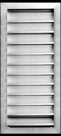 HVAC Premium 10"W x 24"H Aluminum Exterior Gable Louver Vent for Walls & Crawlspace - Weather-Resistant Air Grille with Screen Mesh - [Outer Dimensions 11.75"W x 25.75"H]