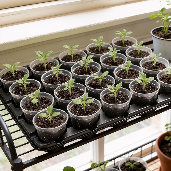 homenote 3 Inch Seed Starting Trays 10 Pack, 20-Cell Seedling Starter Trays for Indoor Outdoor Growing, Plant Starter Germination Trays for Pots Seedlings 3" Opening Compatible Pots