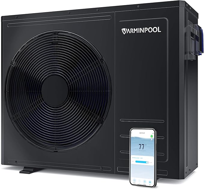 Smart Electric Pool Heater for Above and Inground Pools up to 9000 Gals, 35100BTU Pool Heat Pump with Cooling&Heating Mode, Control via WiFi, Titanium Heat Exchanger, 240V, V10