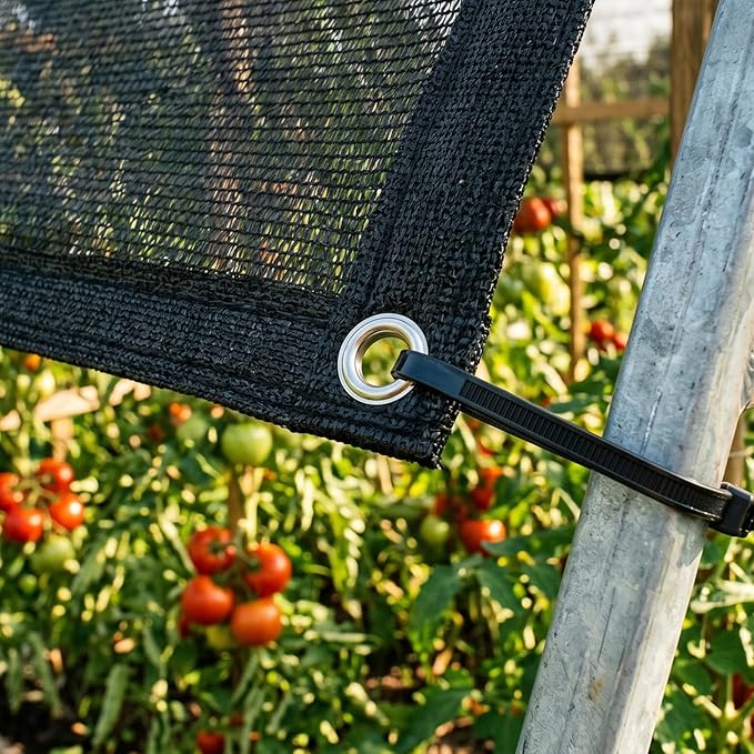 ShadeMart 50% Shade Cloth for Plant, Black 5FT x 82FT Custom Size Outdoor Shade Tarp, Shade Cover with Upgrade Grommets and Zip Ties, Netting Sunblock Net for Vegetables Flower Garden Greenhouse.