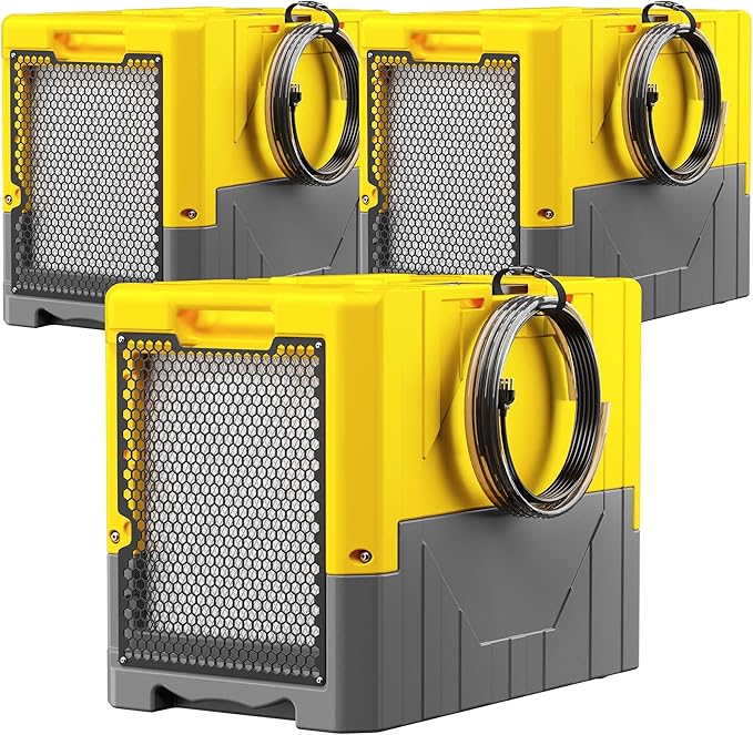 190Pints High Efficiency Commercial Dehumidifier for Basements-6000 Sq.Ft. Industrial Grade Dehumidifiers with Pump & Drain Hose for Crawl Spaces Water Damage Restoration-Auto Defrost-3PC