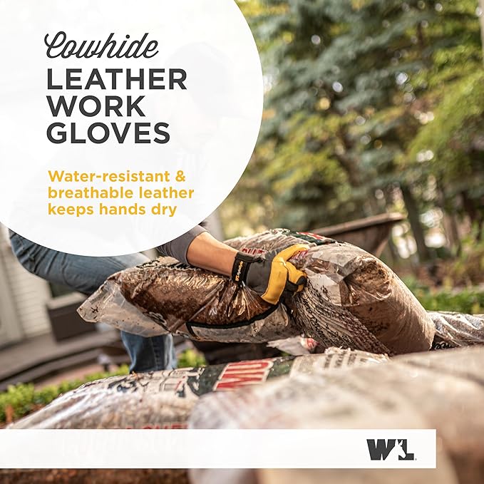 Wells Lamont Men's Leather Palm Work Gloves