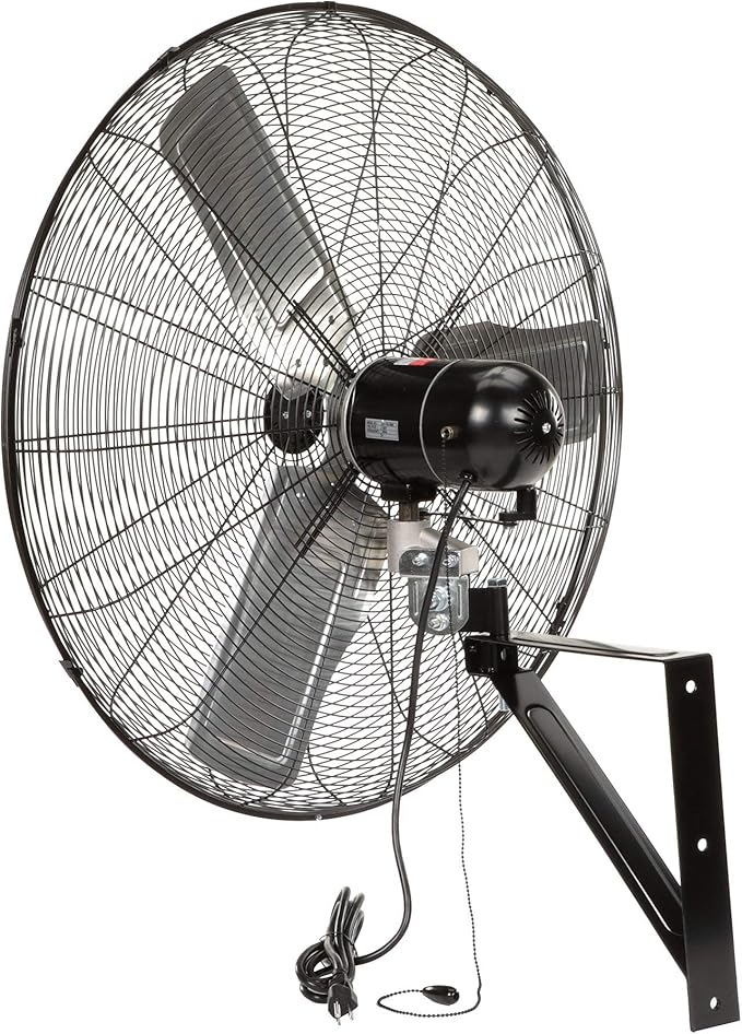 TPI Corporation Single Phase Wall Mount Commercial Circulator – 30" Diameter, 120 Volt Exhaust Fan – Ventilation Fans. Commercial Extractor Fans