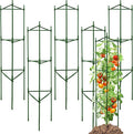TCBWFY 6-Pack 48-Inch Adjustable Tomato Cages, Heavy-Duty Metal Plant Support Trellis for Garden and Pots, DIY Tomato Stakes, Height Adjustable 16 to 288 Inches