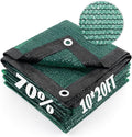 Cool Area 70% Sun Shade Cloth Mesh Tarp with Grommets for Plant Cover 10x20ft Patio Canopy Garden Pergola Greenhouse Car Barn Kennel Dark Green