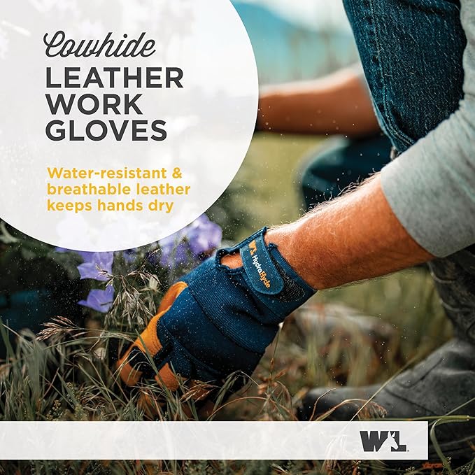 Wells Lamont Men's Leather Palm Work Gloves